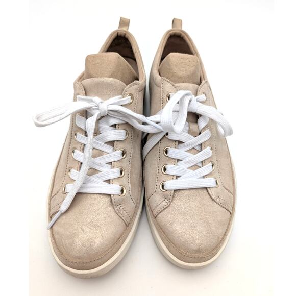 Vionic Winny Lace Up Sneaker Shoes Leather Women's Gold Size US9.5 EU40.5 - Picture 12 of 13